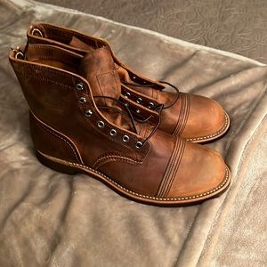 Red wings iron rangers mens boots leather